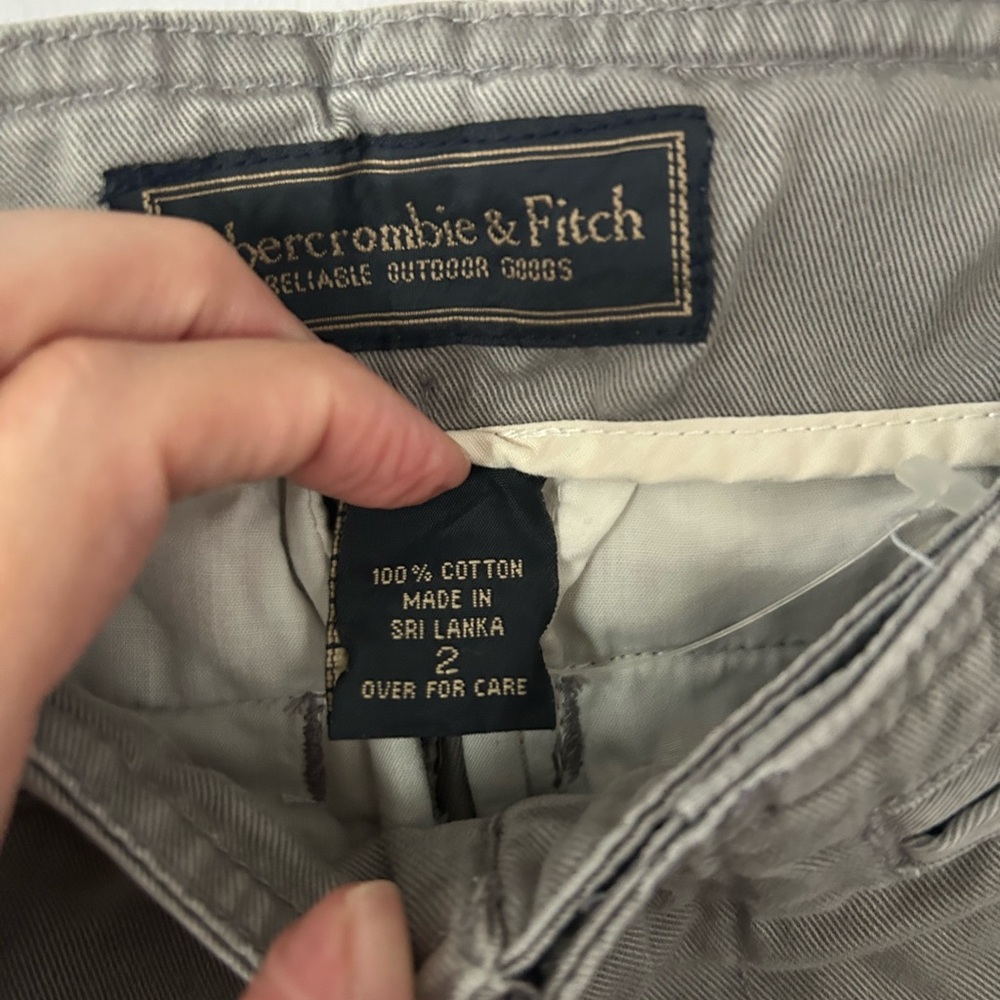 Vintage Abercrombie & Fitch Grey 100% Cotton Chino Pants, Women’s, Size 2 - Picture 3 of 6